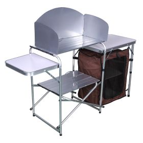 Double-decker Storage Rack, Mobile Barbecue Table