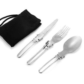 1pcs Camping Fork Spoon Outdoor Tableware