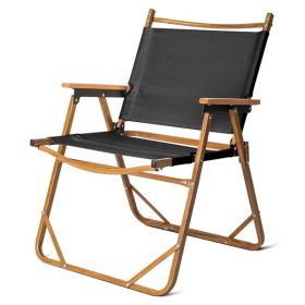 Large Aluminum Frame 600D Khaki Oxford Fabric Camping Chair
