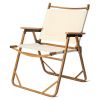 Camping Chair Khaki Large Aluminum Frame 600D