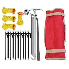 Camping Accessories Kit with 9.84FT Reflective Ropes for Camping Hiking Canopy