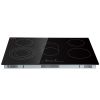 VEVOR Built in Electric Stove Top, 5 Burners, 240V Glass Radiant Cooktop with Sensor Touch Control, Timer & Child Lock Included