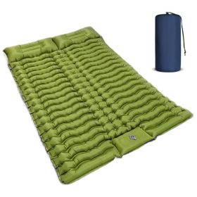 Double Air Mattress with Pillow, Built-in Foot Pump