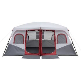10 Person Family Cabin Tent, 2 Room with Storage Pockets