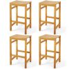 30-Inch Height Bar Chair with Saddle Shaped Seat and Sturdy Footrest