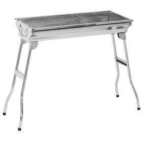 Portable Charcoal Grill, Stainless Steel