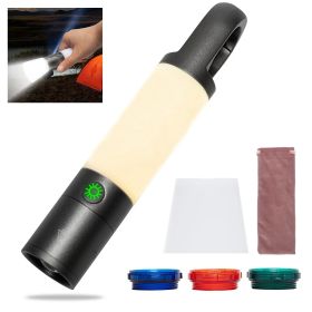 2-in-1 Portable Led Flashlight, Rechargeable