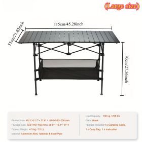 Adjustable Height Folding Camping Table