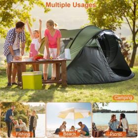 5-8 Person Pop Up Tent Automatic Setup Waterproof with 4 Mosquito Net Windows Carrying Bag