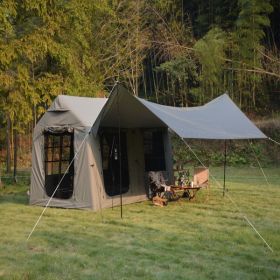 Inflatable Camping Tents with Canopy and Hand Pump