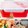 Collapsible Silicone Lunchbox with Two Compartments BPA Free