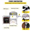 Camping Kitchen Table Cabinet Folding Cooking Storage Rack