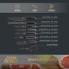 15-Piece Gunmetal Knife Set with Knife Sharpener