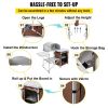 Camping Kitchen Table Cabinet Folding Cooking Storage Rack