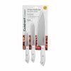 Cuisinart Classic 3pc White Triple Rivet 3pc Chef Knife Set