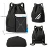 1pc Lightweight Outdoor Drawstring Backpack With Side Pocket