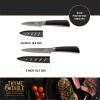 Non-Stick Coated High Carbon Stainless Steel Kitchen Knives, 3 Piece Set