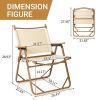 Camping Chair Khaki Large Aluminum Frame 600D