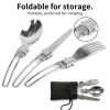 1pcs Camping Fork Spoon Outdoor Tableware