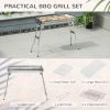Portable Charcoal Grill, Stainless Steel