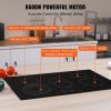 VEVOR Built in Electric Stove Top, 5 Burners, 240V Glass Radiant Cooktop with Sensor Touch Control, Timer & Child Lock Included