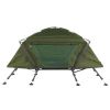 Collapsible Camping Tent with Integrated Cot Green