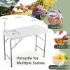 Folding Fish Cleaning Table with Sink and Faucet