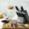 15 Pieces German Stainless Steel Kitchen Knife Set with Built-in Sharpener