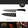 Non-Stick Coated High Carbon Stainless Steel Kitchen Knives, 3 Piece Set