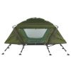 Collapsible Camping Tent with Integrated Cot Green