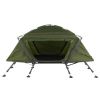 Collapsible Camping Tent with Integrated Cot Green