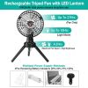 Fan with Emergency Power Bank 270° Oscillating Rechargeable Tripod Fan