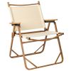 Camping Chair Khaki Large Aluminum Frame 600D