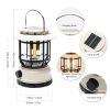 Solar Camping Lantern, Vintage Decorative Retro Horse Lamp with Multifunctional Whistle