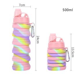 500ml Creative Silicone Folding Water Cup (Capacity: 0.5L, Color: 2)