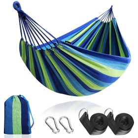 Camping Hammock With Straps;  Durable Hammock Holds (Color: Blue, size: 280*80cm)