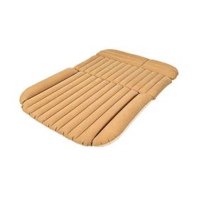 Auto Traveling Camping Air Backseat Mattress (Color: Yellow, Type: Sleeping Pad)