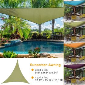 9.84ft Shade Sail Canopy Patio Cover (Color: Green)