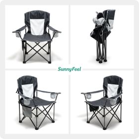 XL Oversized Camping Chair, Heavy Duty Big Tall 300 LBS (Color: Grey)