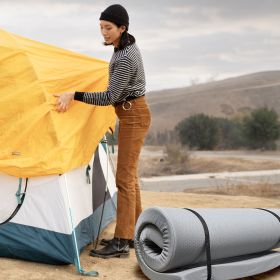 Memory Foam Camping Mattress - 75"x38"x3" Perfect for Outdoor Activities (Color: as Pic)