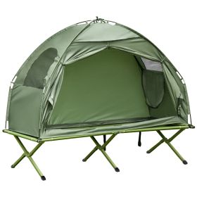 Camping Tent Cot, Off-Ground, Covered Outdoor Bed with Carry Bag (Color: as Pic)