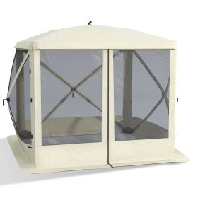 Pop Up Camping Canopy Gazebo Screen Shelter Tent with Ventilating Mesh, Single Person Easy Set-Up, (Color: as Pic)