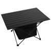 Foldable Camping Table With Storage Basket