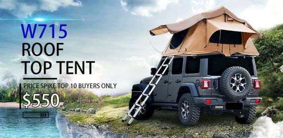roof top tent with 280TC 2000 waterproof lattice cloth (Color: as picture)