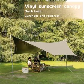 Hammock Rain Fly, Camping Tarp with Poles (size: BY-001-3*3)