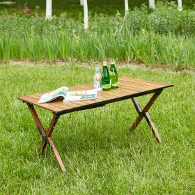 1-piece Folding Table, Lightweight Aluminum (Color: as Pic)