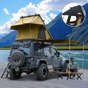 Adventurer Plus Rooftop Tent Hardshell with Side Awning, Air Conditioner Outlet (Color: Desert Khaki)
