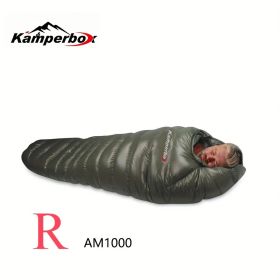 Down Sleeping Bag Winter Warm Camping Waterproof (Type: AM1000Right)