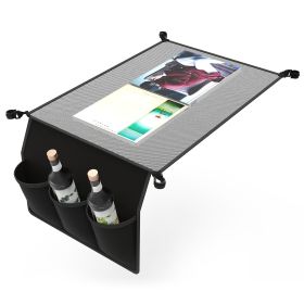 Collapsible Aluminum Alloy Grill Stand 88LBS Max Load Height Adjustable (Color: Storage Net Only)