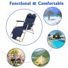 Set of 2 Portable Chaise Lounge Chair 60"